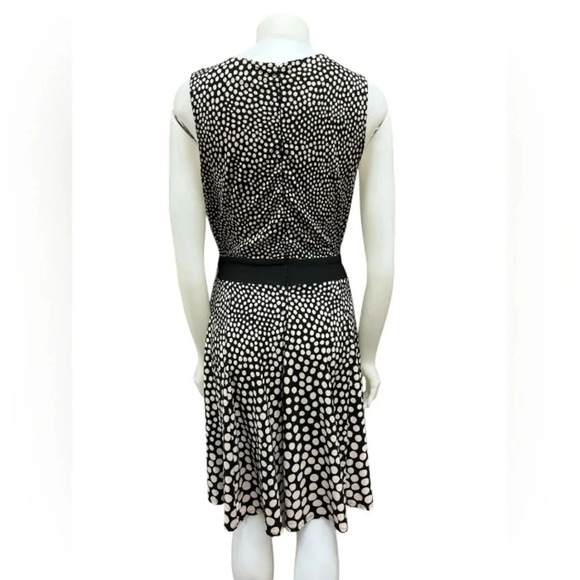 Just…Taylor Dress Black/White Sleeveless Polka Dot Tie Up  Midi Size 12W - Picture 3 of 8